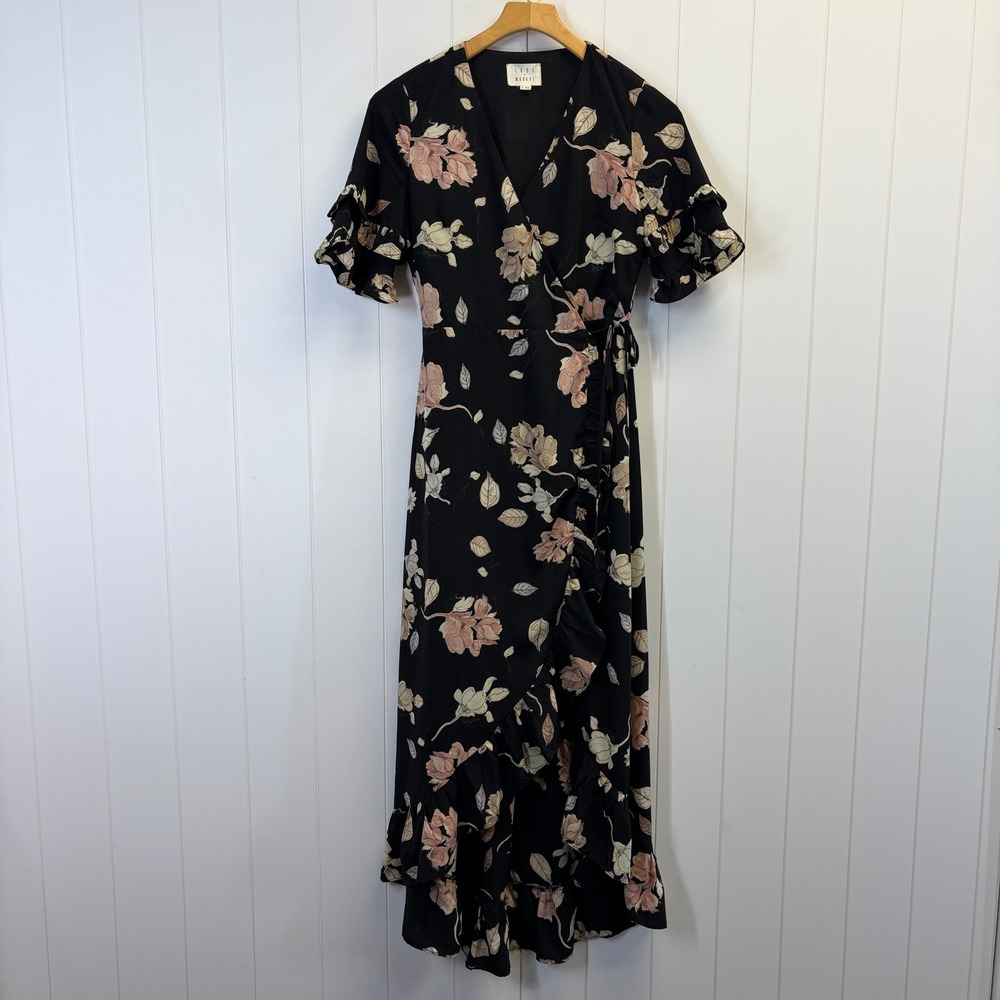 Lost & Wander Cottage Wrap High Low Dress Women Size M Romantic Wedding Guest